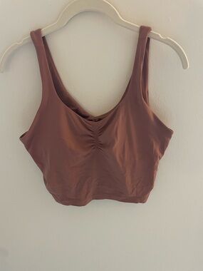 Lululemon Align Cropped Ruched Tank Top - Brown